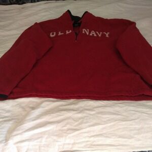 Vtg Y2k Old Navy Sz XXL Quarter Zip Pullover Fleece Sweatshirt Streetwear